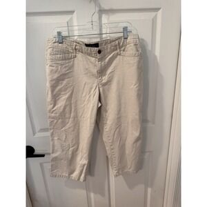 LRL Lauren Jeans Co Ralph Lauren‎ Beige Khaki mid-calf Jean Capris Sz 12